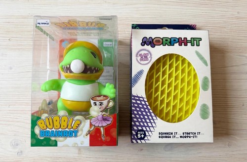 Bubble brainrot croc figure - brainrot,