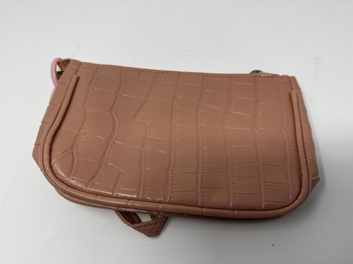 Blush pink croc embossed mini - croc,