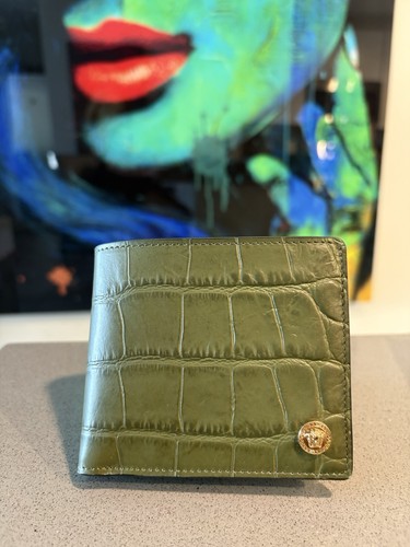 Versace portafoglio uomo verde