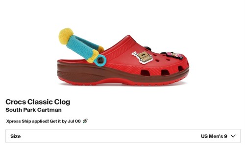 Cartman classico croc south - cartman,