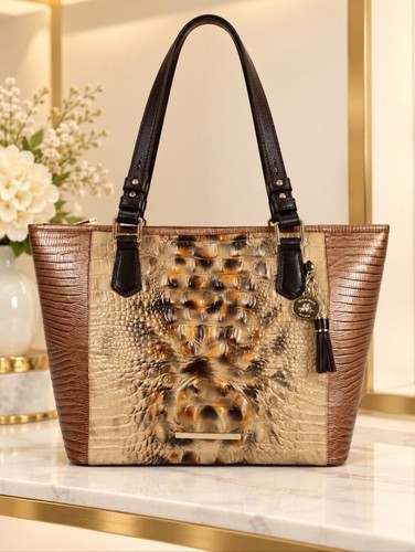 Brahmin medium asher tote - asher, gold